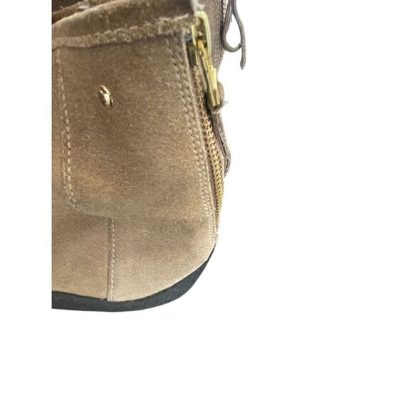 Ellos Women’s Booties Suede Curling Boots Brown Size 7 Wool Insole - Picture 3 of 13